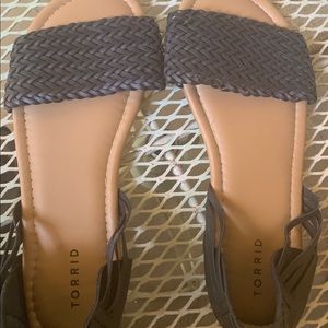 Torrid Black Sandals size 11